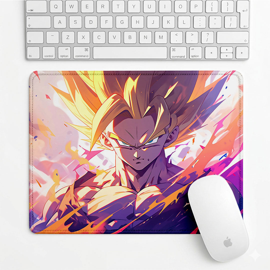 Saiyan Power Anime Mouse Pad – 7×9 Inch Compact Gaming Mouse Pad | Ultra-Smooth | Anti-Slip Base