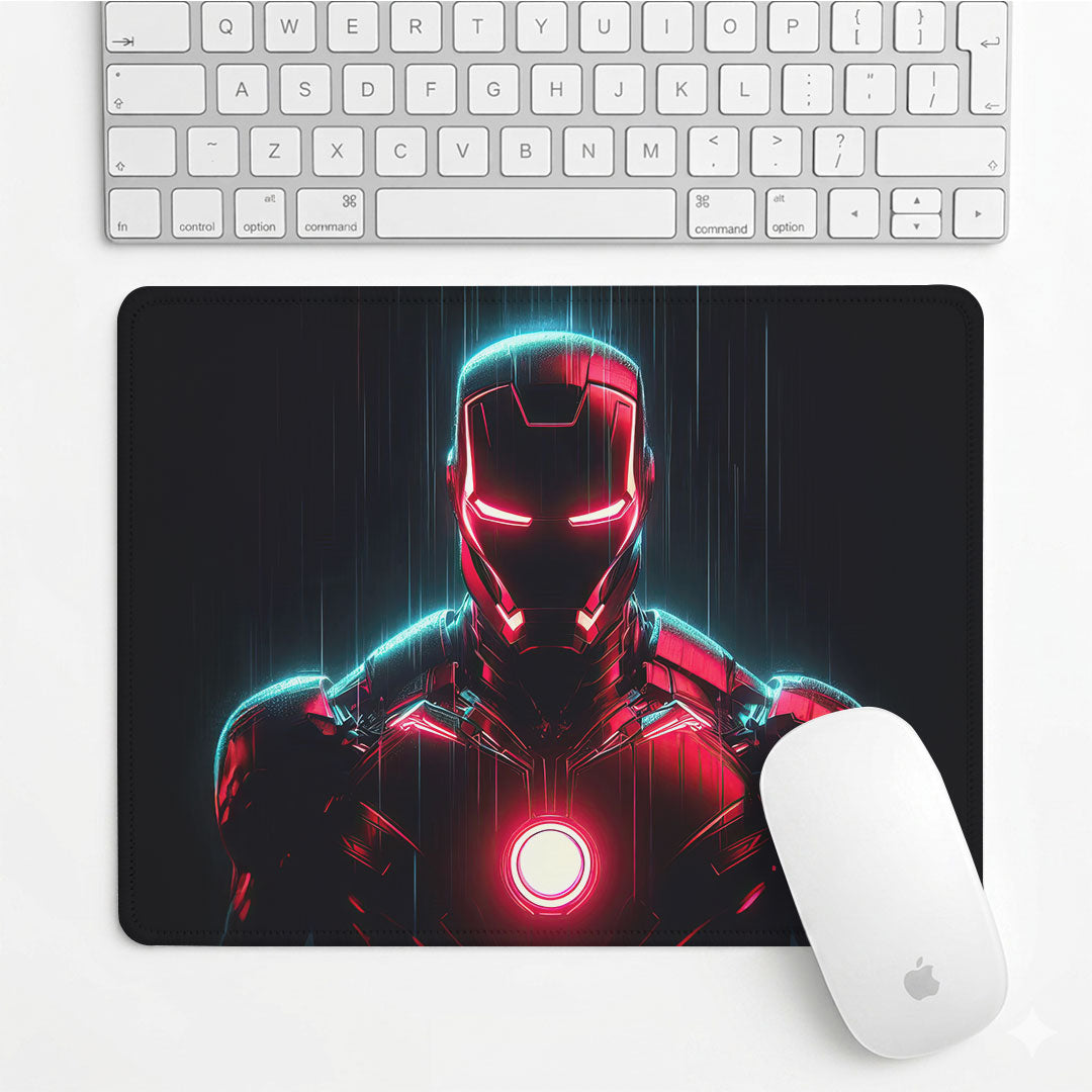 Iron Warrior Neon Mouse Pad – 7×9 Inch Compact Gaming Mouse Pad | Anti-Slip Base | Smooth Surface
