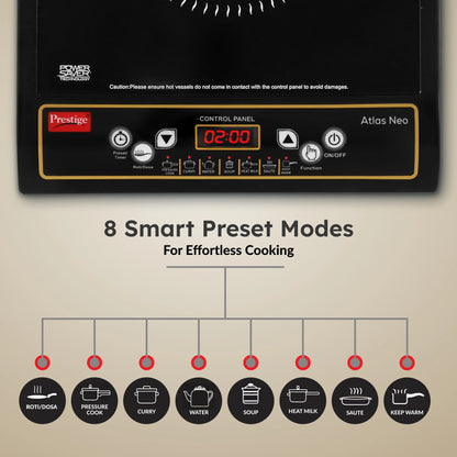 Prestige Atlas Neo Induction Cooktop with High Voltage Surge Protection (Up to 4kV)
